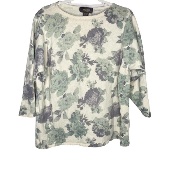 Lane Bryant Sweaters - Designs Lane Bryant Lambswool Floral Shirt 22/24